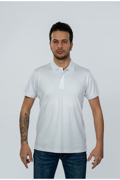 Moda Işık Μπλουζάκι Polo Neck με λευκό σχέδιο