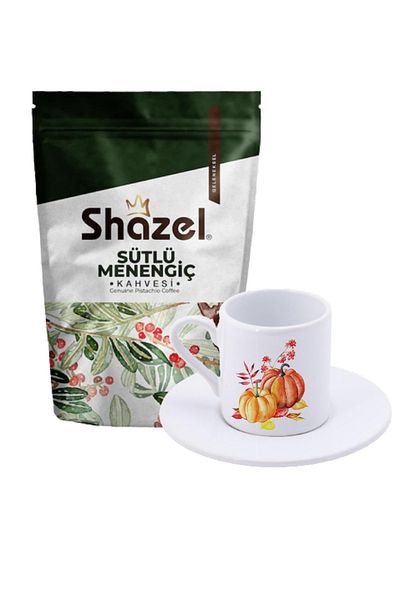 Shazel Menengic Coffee with Milk 200 gr+ Pumpkin Multiple Turkish Coffee Cup