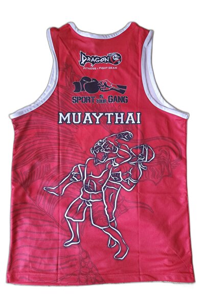 Dragon -federasyon Logolu Dijital Baskılı Muay Thai Spor Atlet- Boks Ekipmanı...