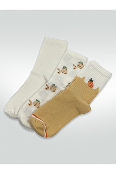 Rapsodi Kadın 3lü Paket Soket Ananaslı Çorap
