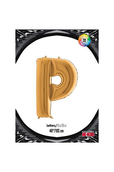 alsepeteavm Kikajoy Letter Foil Balloon 40" Gold -p-