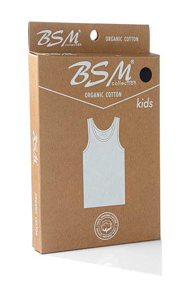 BSM قميص داخلي للأولاد مكون من 3 قطع من القطن العضوي بنسبة 100%