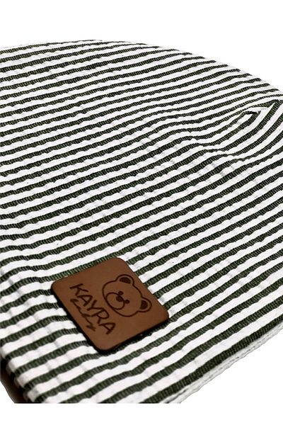 KAYRA KİDSS Double Layer Combed Cotton Jacquard Baby Kids Beanie (hidden Inseam)