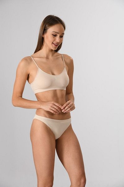 Miss Fit Γυναικείο δέρμα χωρίς ραφές Λεπτό λουράκι χωρίς σύρμα με επένδυση με λεπτομέρεια μπουστάκι χωρίς ραφή πλεκτό