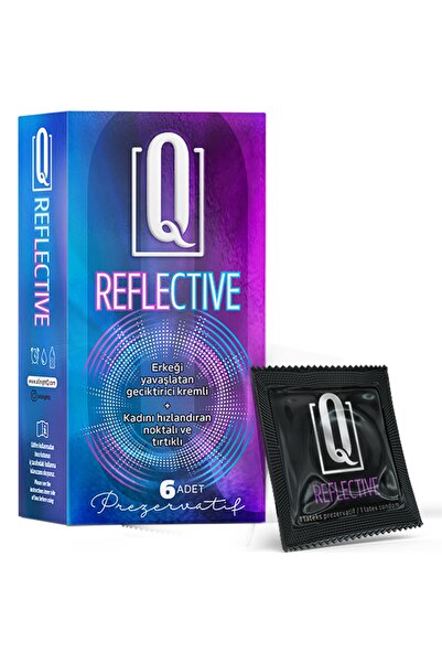 Q REFLECTIVE 6'lı Erkeklere Özel Kremli Ve Kadınlara Özel Tırtıklı Prezervatif