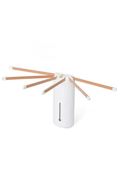 FoppaPedretti Plus Duvara Monte 6'Lı Çamaşır Kurutmalık Beyaz/Naturel Renk