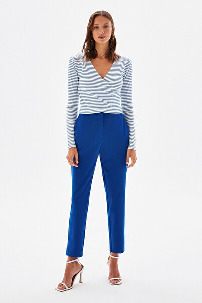 adL Kruvaze Uzun Kol Örme Bluz