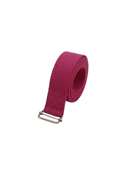Anatoli Pink 250 Cm Yoga Belt with Cotton Woven Adjustment Buckle