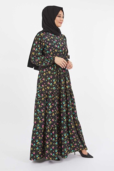 Modamihram Floral Gypsy Dress Green 12236