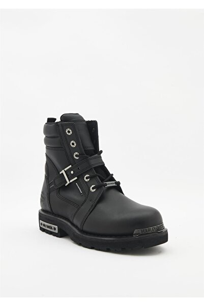 Harley Davidson Franco Waterproof B. Μαύρες Δερμάτινες Μπότες
