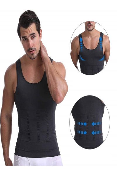 MİSTİRİK Torenova Regional Firming and Shaping Men's Corset Undershirt Black Color