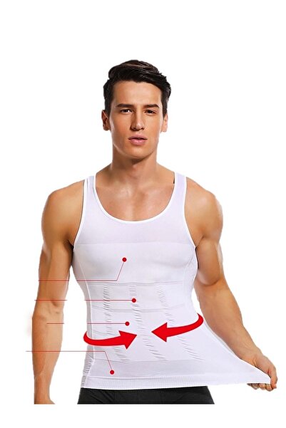 MİSTİRİK Ανδρικό εσώρουχο κορσέ τοπικό συσφιγκτικό και διαμορφωτικό Torenova σε λευκό χρώμα