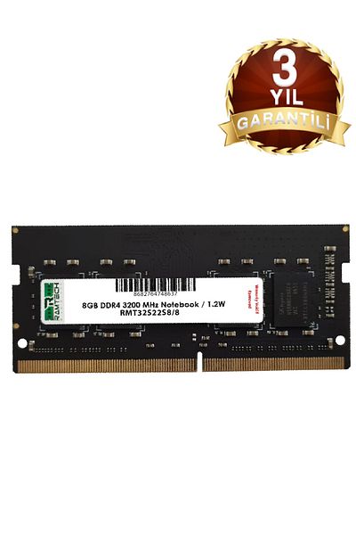 RAMTECH ذاكرة الوصول العشوائي للكمبيوتر المحمول 8 جيجابايت Ddr4 3200 ميجا هرتز 1.2 فولت