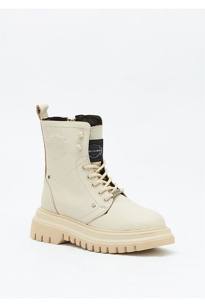 Harley Davidson Dearie Women's Beige Leather Boots