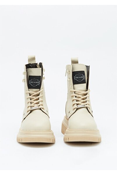 Harley Davidson Dearıe Kadın Bej Deri Bot