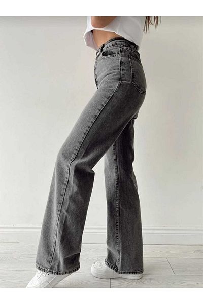 Viola Black Jeans Smoked Boyfriend Casual τζιν παντελόνι