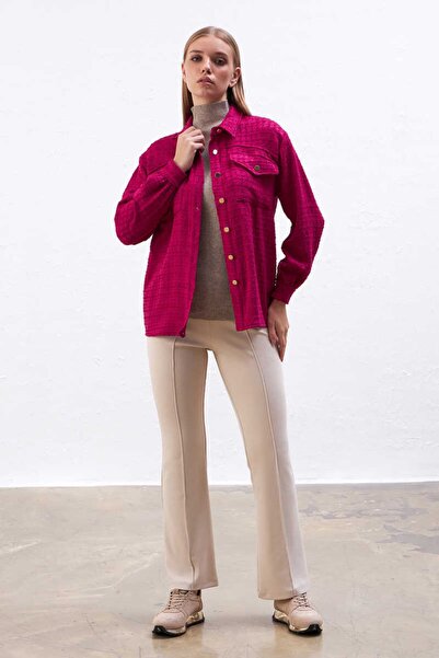 Gusto Πουκάμισο Tweed - Φούξια