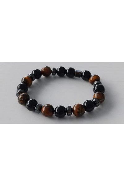 KAVELE Natural Stone Bracelet Protection Energy Power Balance Chakra Bracelet Turtle Eye Onyx Hematite Compound