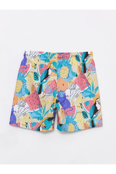 LC Waikiki Шарени бански шорти за момчета с ластичен колан