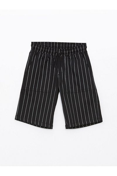 LC Waikiki Gestreifte Shorts für Jungen mit elastischem Bund