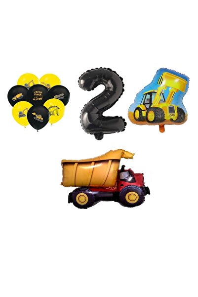 BEST PARTİ DOĞUM GÜNÜ PARTİ SÜSLERİ Construction Themed Birthday Truck Scoop ...