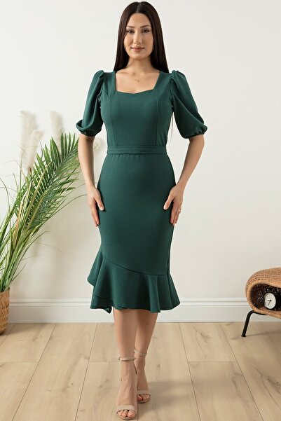 PULLIMM Коротке плаття з воланами на рукавах і спідниці 13422