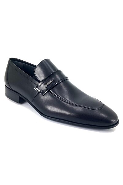 Fosco 9006 Genuine Leather Men's Classic Shoes-black