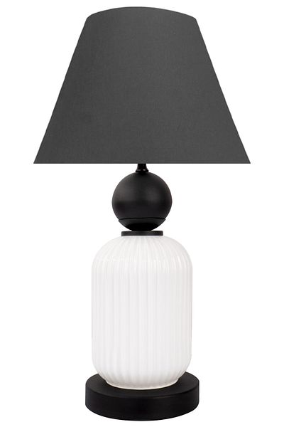 MINIMAL ETICARET VE BILGI TEKNOLOJILERI Lotus Opal Black - White Cone Glass Lampshade