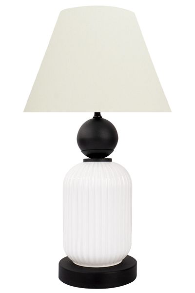 MINIMAL ETICARET VE BILGI TEKNOLOJILERI Lotus Opal Black - White Cone Glass Lampshade