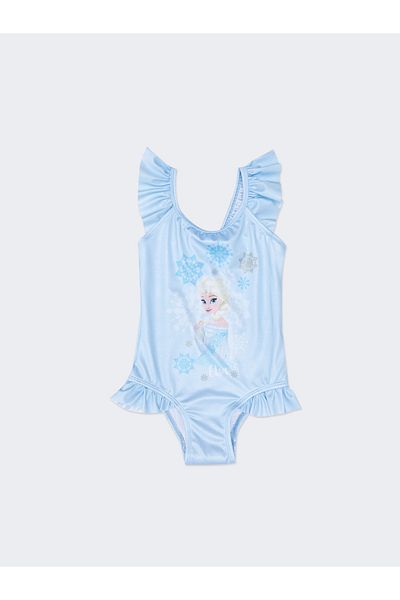 LC Waikiki Rundhals-Badeanzug für Baby Mädchen mit Frozen-Print