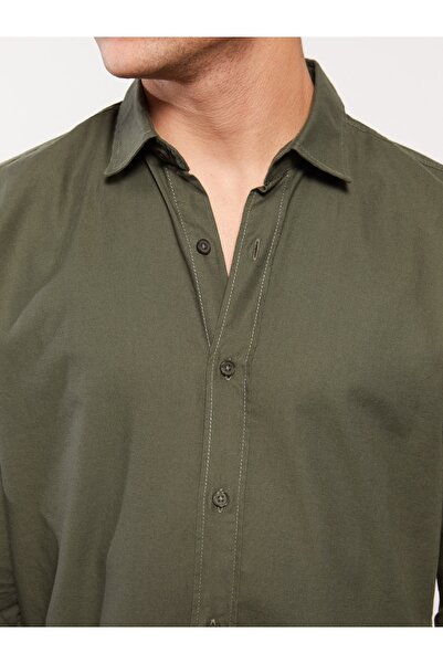 LC Waikiki Gabardine férfi ing - vékony szabású, hosszú ujjú