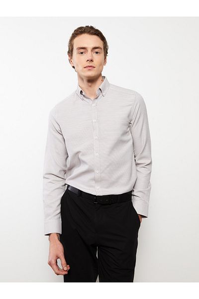 LC Waikiki Cămașă Dobby pentru bărbați, cu mânecă lungă, slim fit