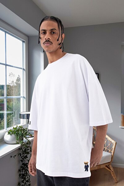 la gizzia Black White Gray King Size Oversized Loose Fit Plus Size T-Shirt