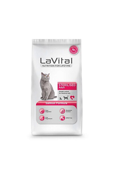 LaVital Lavital Sterilised Somonlu Kedi Maması - 12 Kg