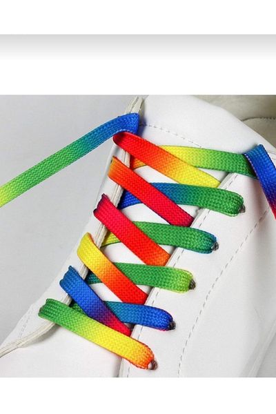 CLAS Rainbow Patterned Colorful Sneakers - 1 Pair