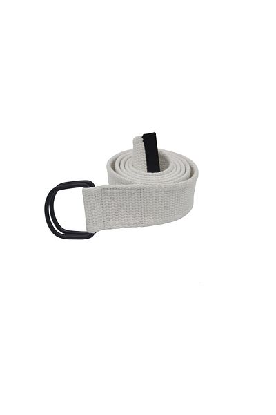 Anatolia Unisex White Black D Buckle Woven Tactical Sport Canvas Cloth Denim Belt