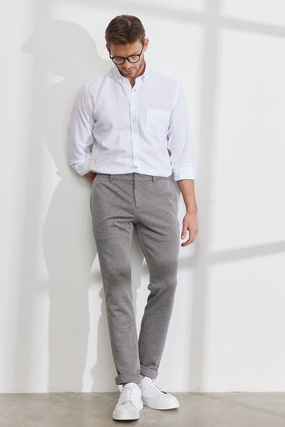 AC&Co / Altınyıldız Classics Ανδρικό μπεζ Slim Fit Slim Fit Eyelet μοτίβο παντελόνι Jogger με δέσιμο στη μέση