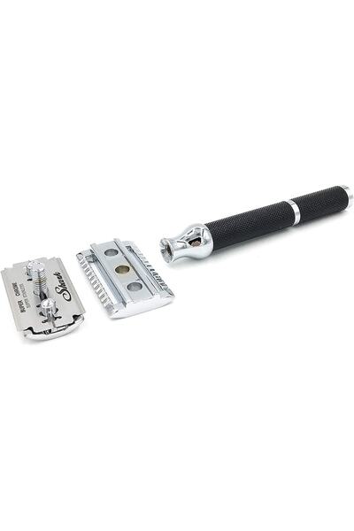 Parker 71r Παραδοσιακή ξυριστική μηχανή τριών τεμαχίων χρωμίου διπλής ακμής ξυριστική λεπίδα γένια ξυρίσματος μακρύ