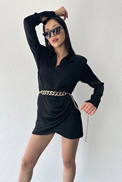 LİA KEMER Kadın Elips Aksesuar Detaylı Ve Zincirli Ayarlanabilir Kemer Ceket ...