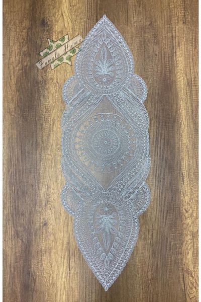 by ballı biocotton Κορδόνι Κεντημένο Luxury Runner 115x35cm Κομψό Σχέδιο Μοντέρνο Runner