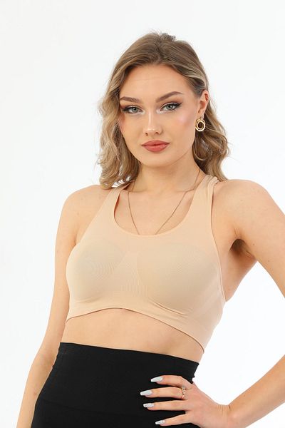 OlaLady Γυναικείο Push-up Gatherer Μαλακό χτενισμένο βαμβακερό αθλητικό Bralet Gatherer Άνετο σουτιέν