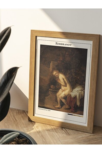 Mudi Store Rembrandt Susanna At The Bath Poster Çerçevesiz Sanatsal Ünlü Ressam Duvar Tablo Poster