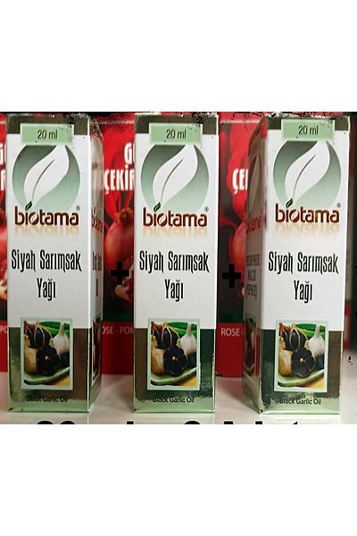 Biotama 20 مل × 3 زيت ثوم أسود