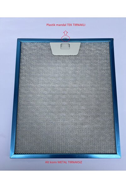 Altunöz 25,3x30cm Ankastre Aspiratör-davlumbaz Alüminyum Yağ Filtresi(METAL T...
