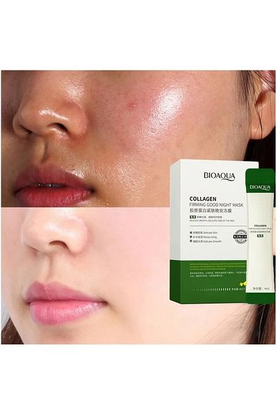 Bioaqua Collagen Firming Sleeping Masks Set of 20 4 Ml X 20 Pieces
