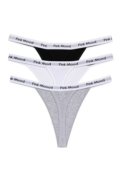 pink mood Pack of 3 Tape Rubber Thongs