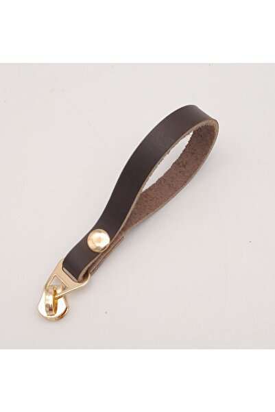 angel çanta aksesuar رأس بسحاب ذهبي فاتح من الجلد البني الحقيقي