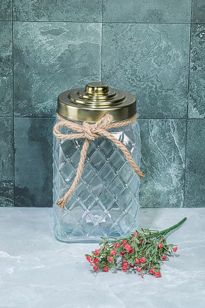 Wonder Luxury Special Design 25 Cm 3.5 Lt Gift Nostaliji Glass Jar Storage Container