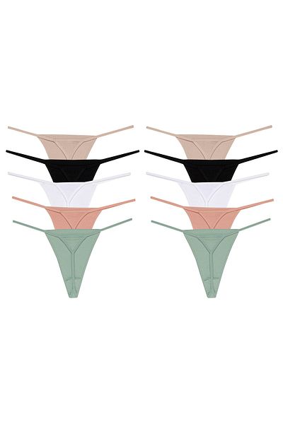 pink mood Triangle Thong 10 Pack
