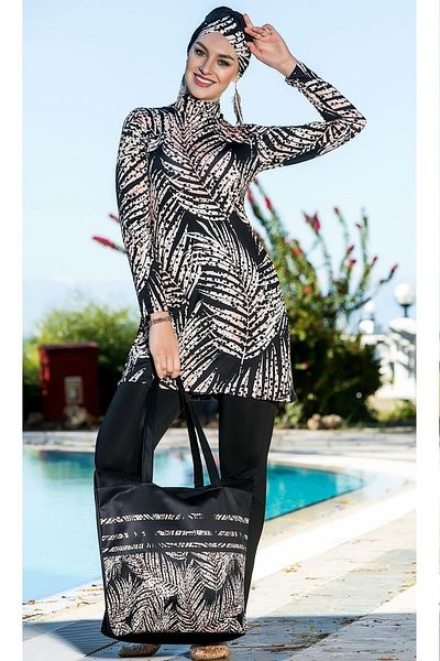 Armes Women's Long Sleeve Hijab Swimsuit Arms20s259